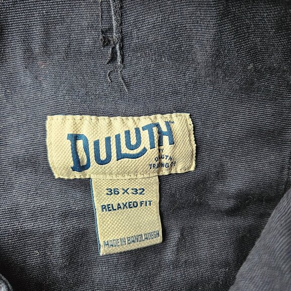 Duluth Flex Fire Hose Pants Mens 36x32 Blue Relaxed Fit Utility Workwear Cotton - Picture 4 of 16